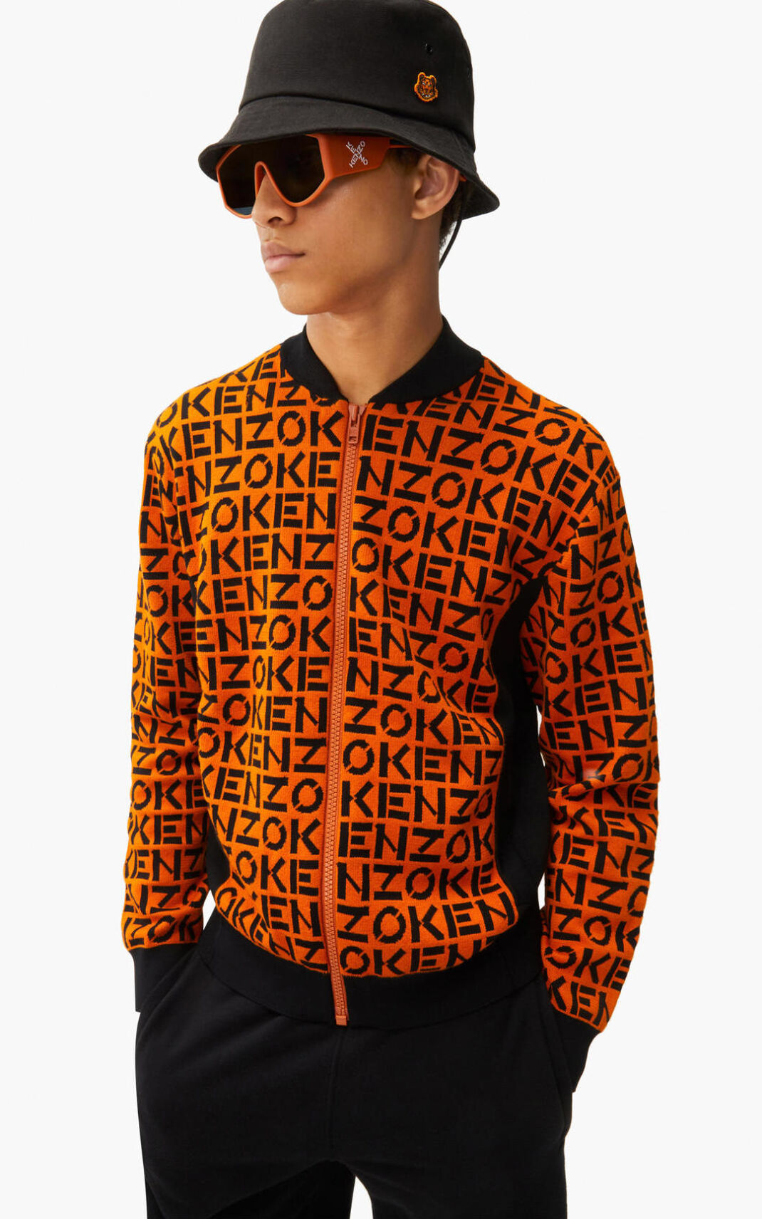 Kenzo monogrammed in jacquard Træningstrøje Herre - Dyb Orange DK-420156